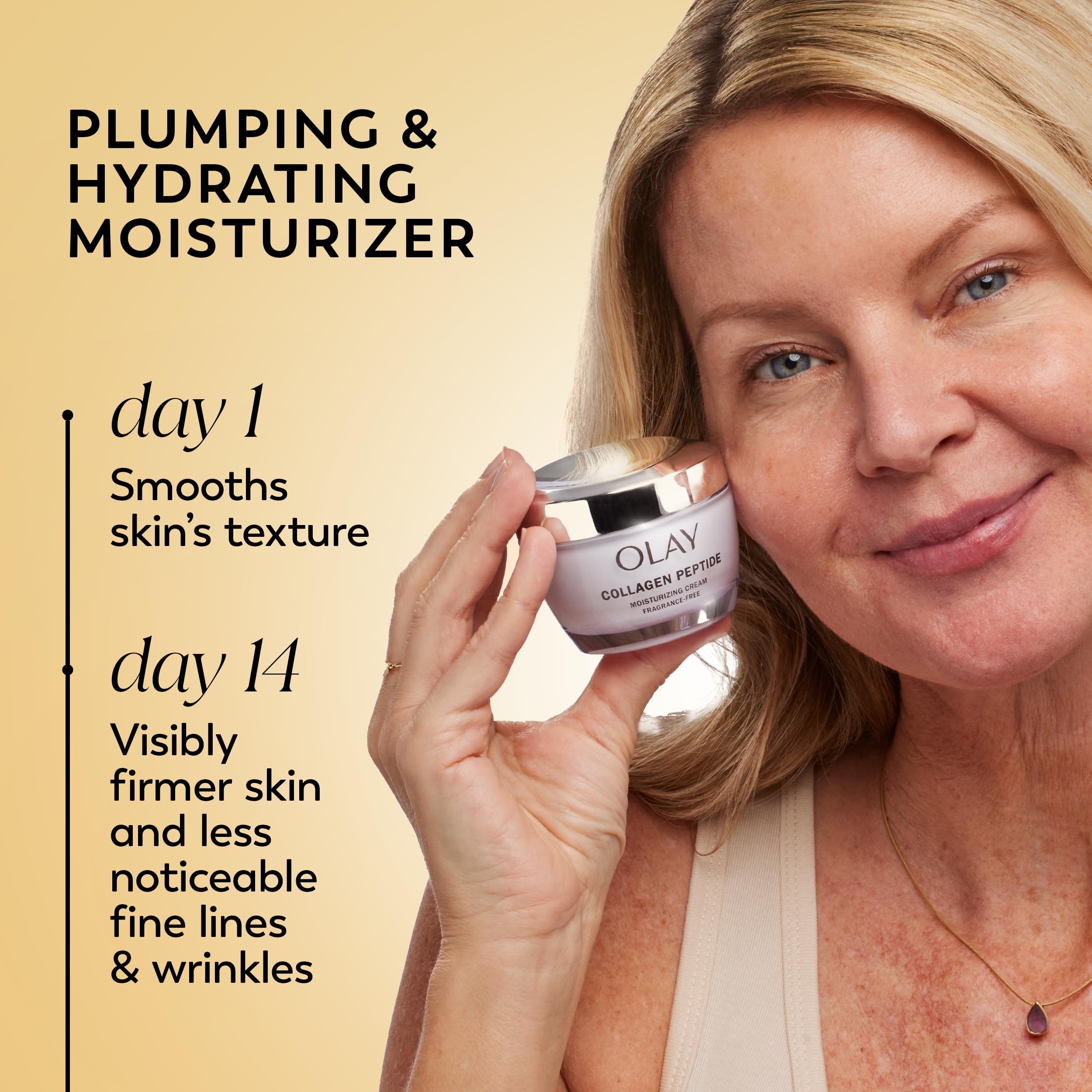 Olay cream open revealing lightweight texture and fast absorption