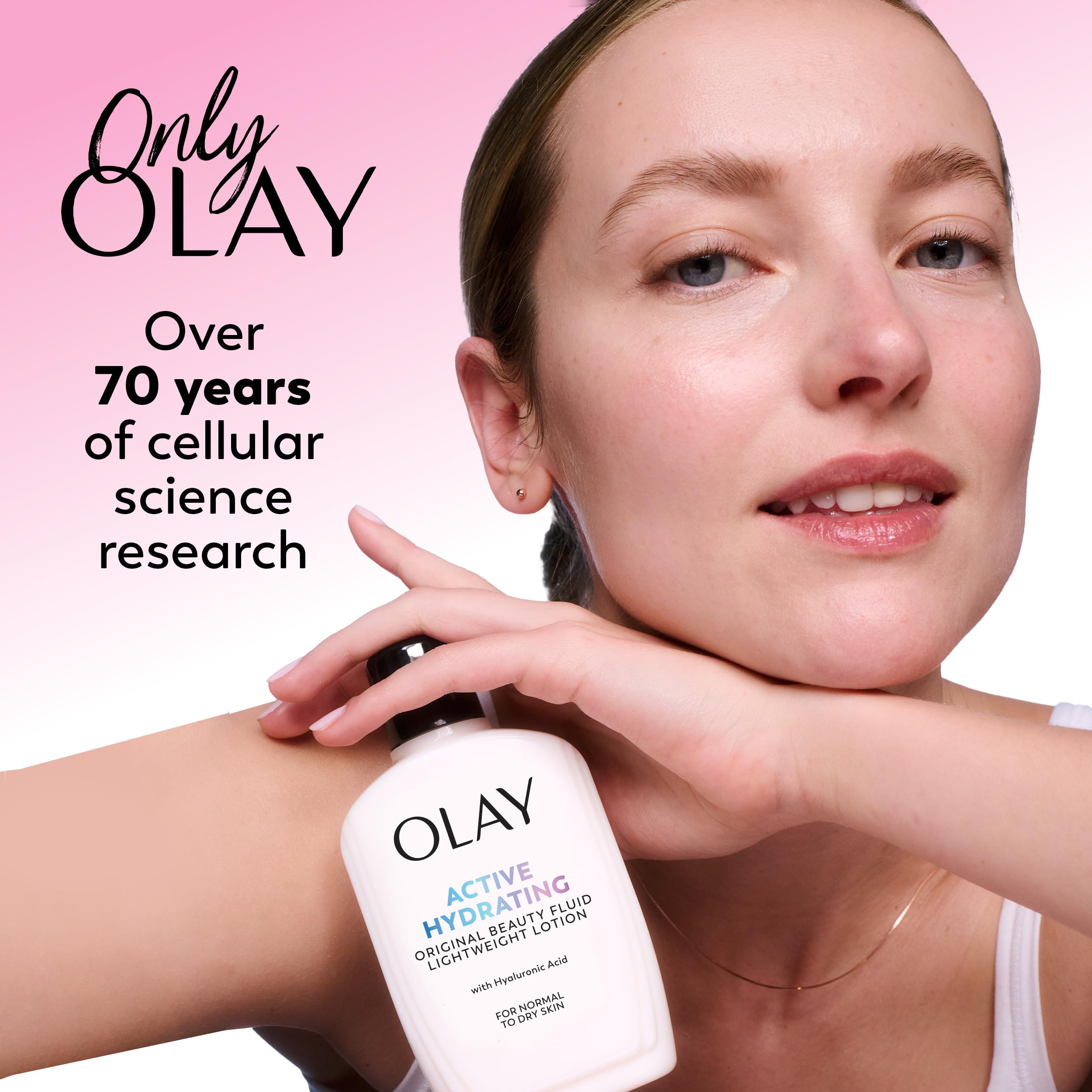 Olay comparativa antes y después en piel, mejora visible de textura