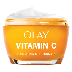 Olay frente del envase vitamina C mostrando diseño y beneficio luminosidad