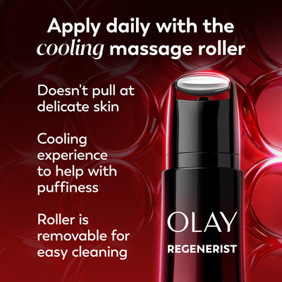 Olay on bathroom counter illustrating easy daily skincare routine
