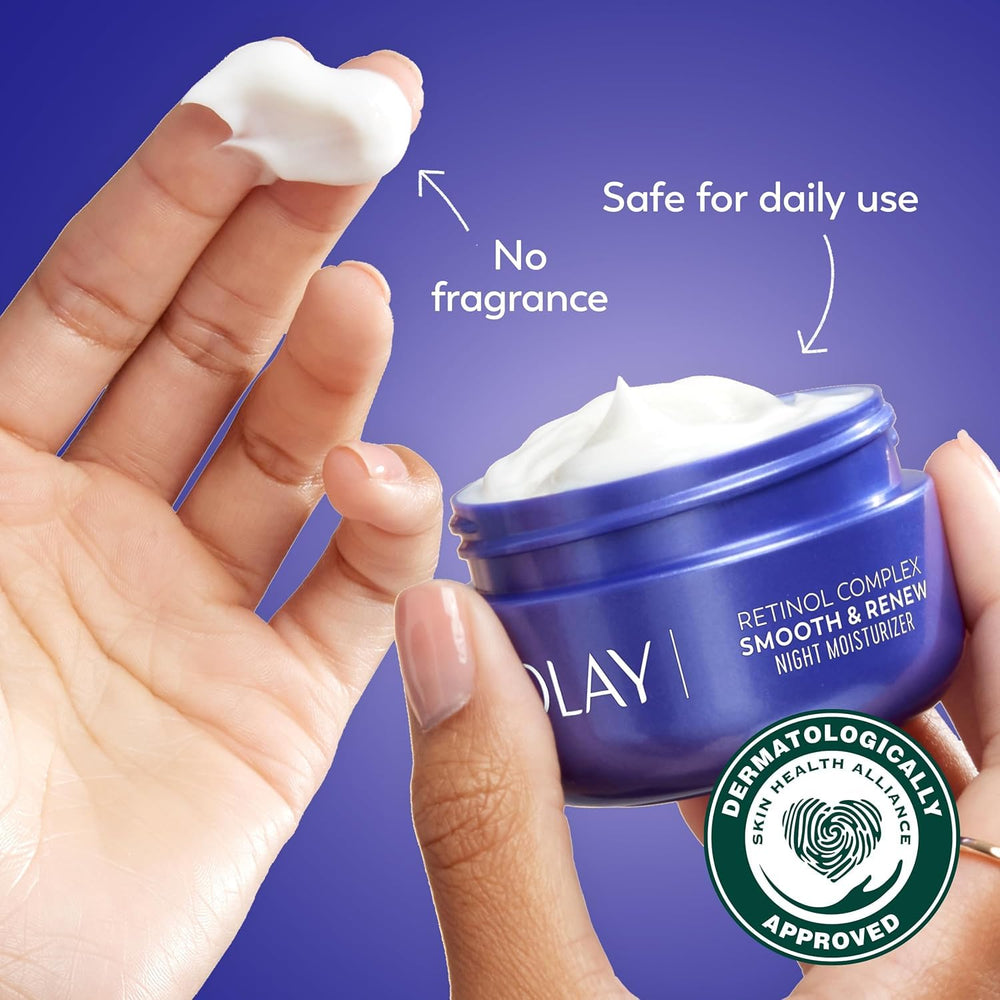 Olay envase reciclable enfatizando sostenibilidad del producto