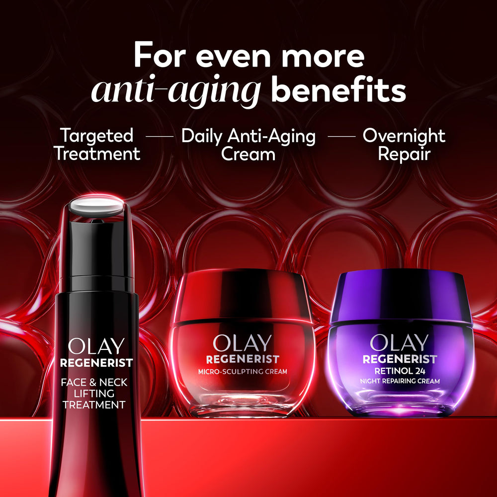 Olay enfoque en péptidos destacando efecto reafirmante
