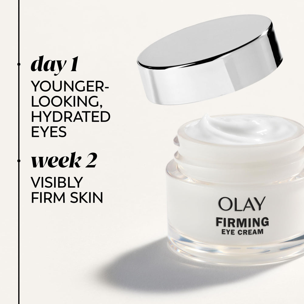 Olay aplicación con yema de dedos alrededor del ojo, facilita masaje suave