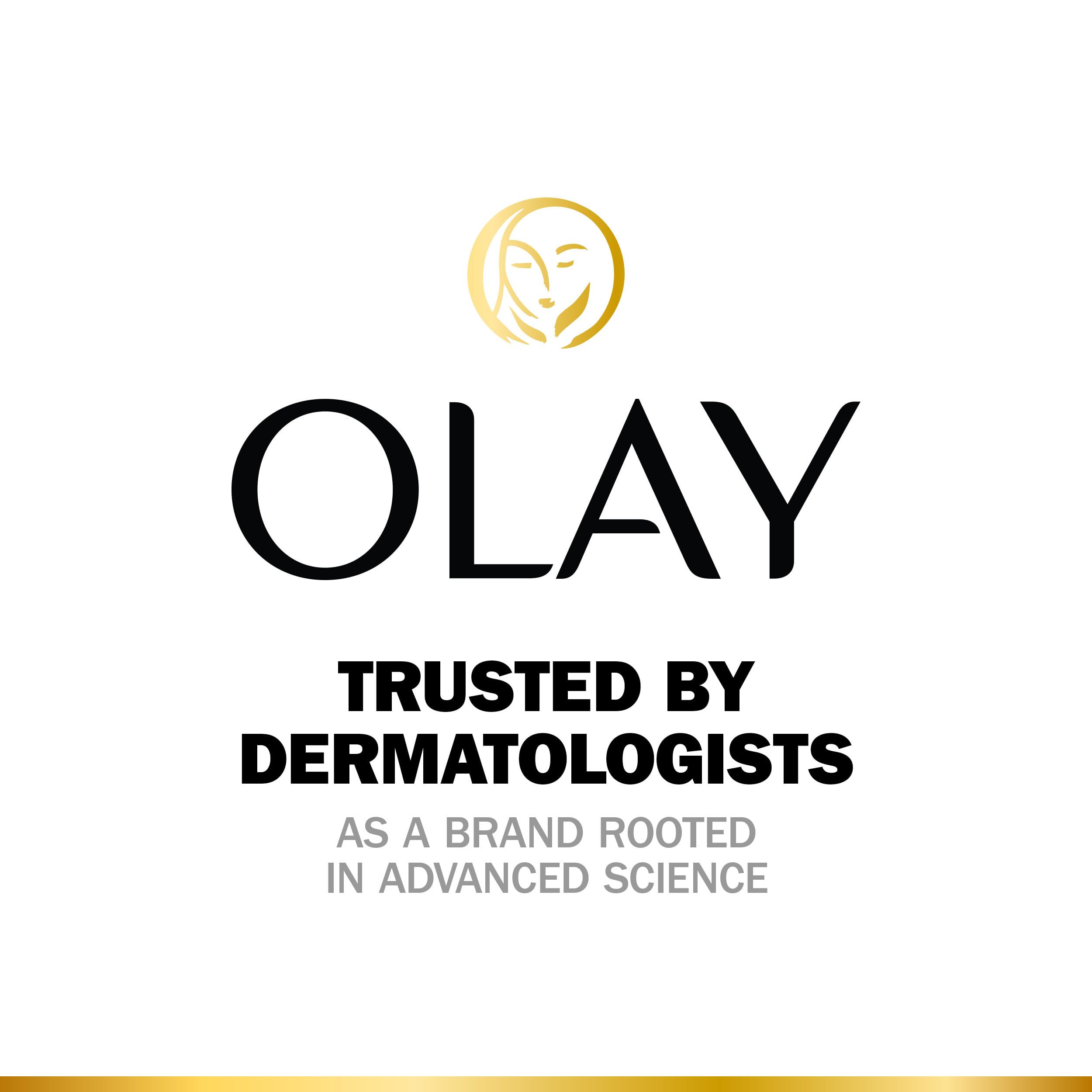 Olay montaje antes y después mostrando mejora en líneas y firmeza