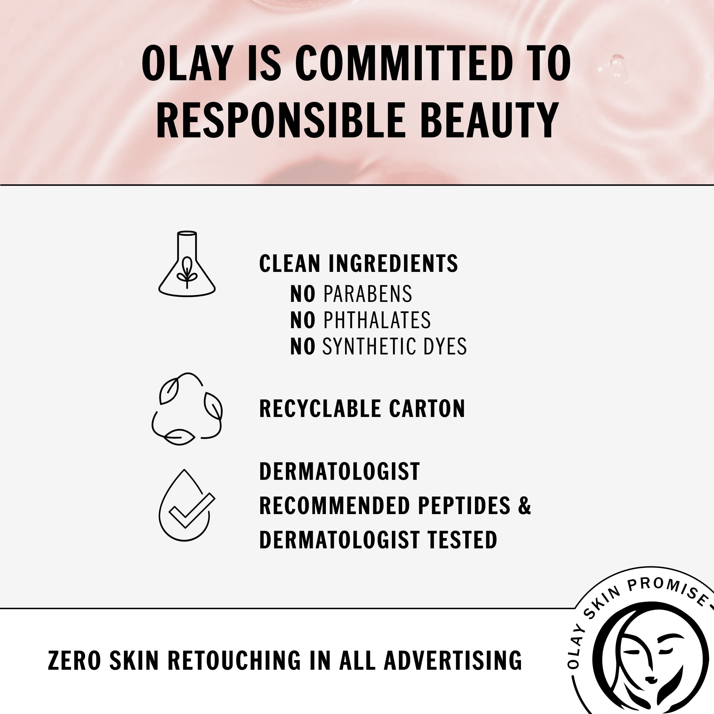 Olay comparación de tamaño 1.7 oz para portar en bolso o viaje