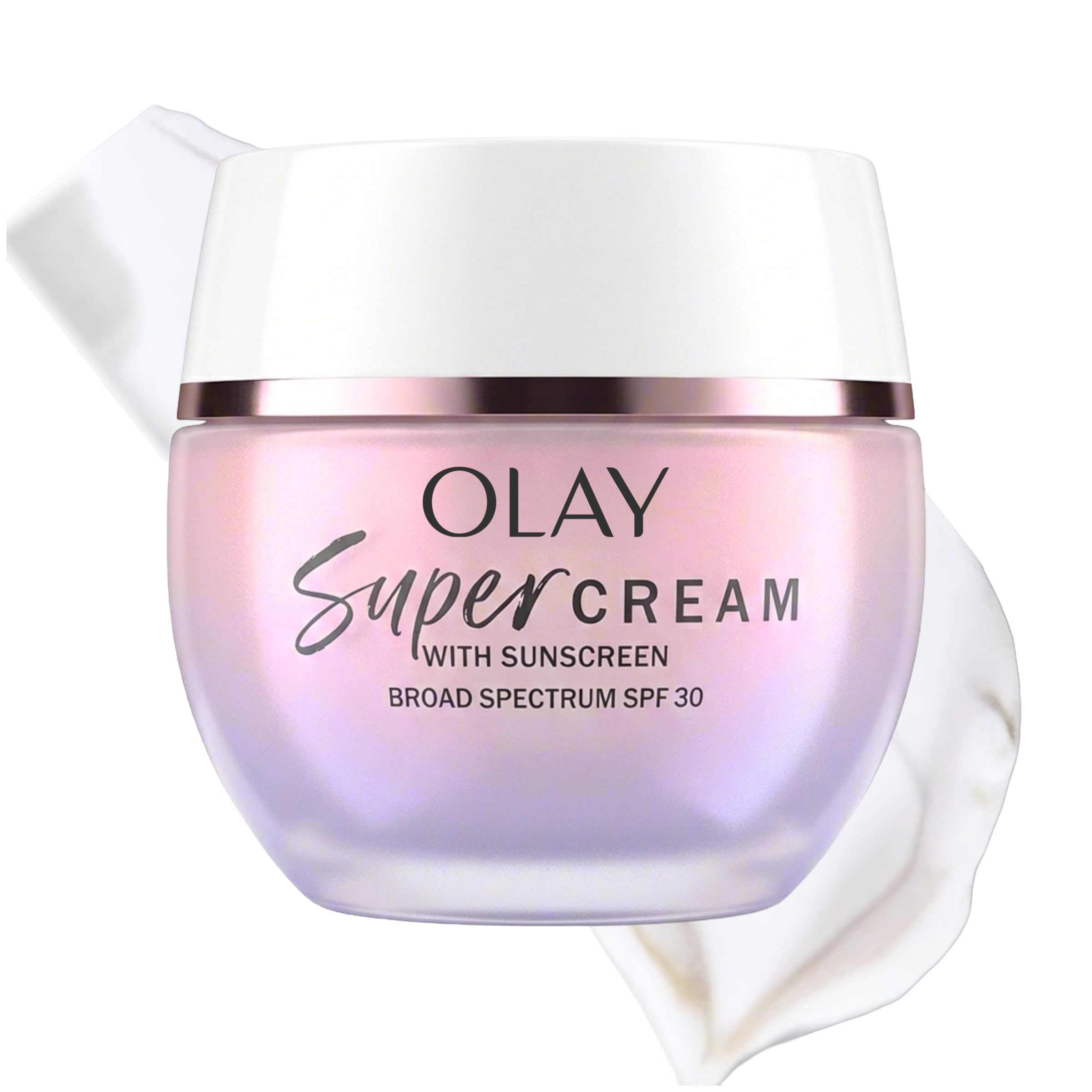Olay Super Cream vista frontal muestra recipiente y beneficio hidratación ligera