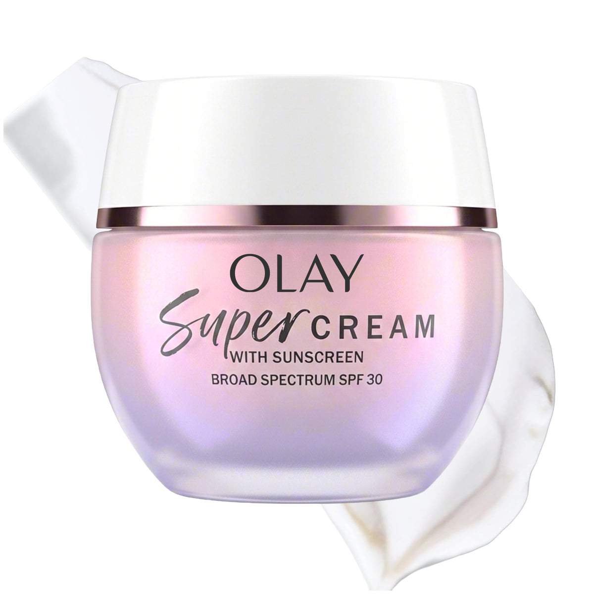 Olay Super Cream vista frontal muestra recipiente y beneficio hidratación ligera