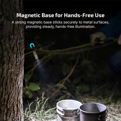 OLIGHT iUltra flip-hook charging while on a keyring showing convenient cable-free charge