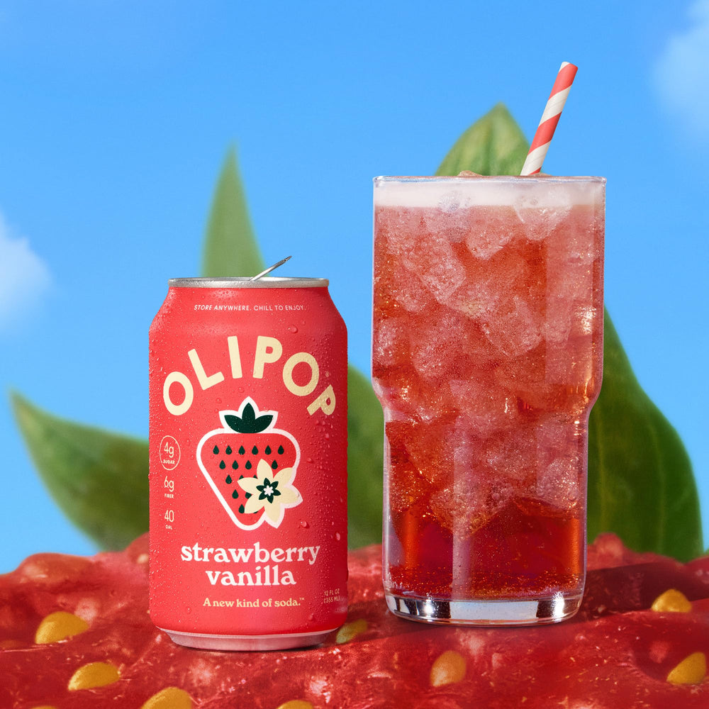 OLIPOP pack de 12 latas, presentación práctica para almacenar o compartir
