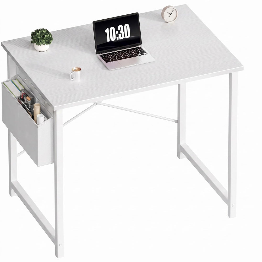 OLIXIS vista frontal del escritorio compacto con diseño minimalista y orden
