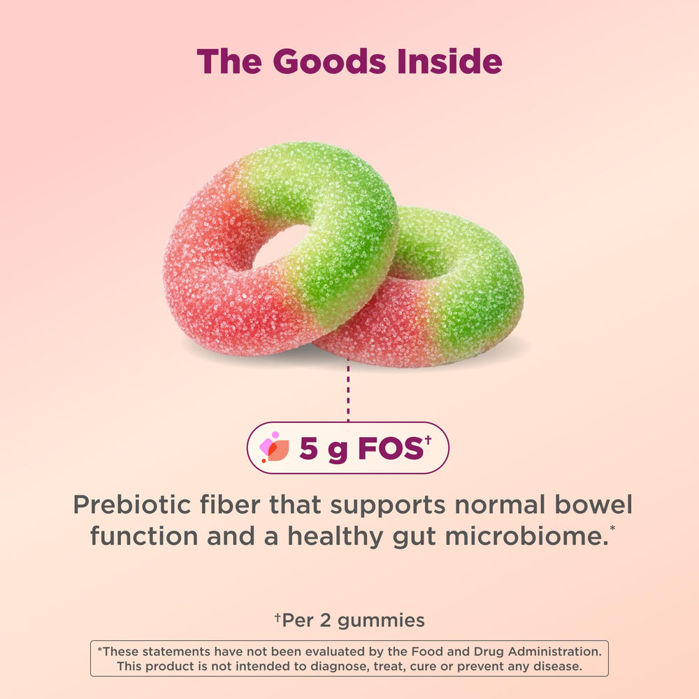 OLLY ilustración de ingredientes con FOS para apoyo digestivo