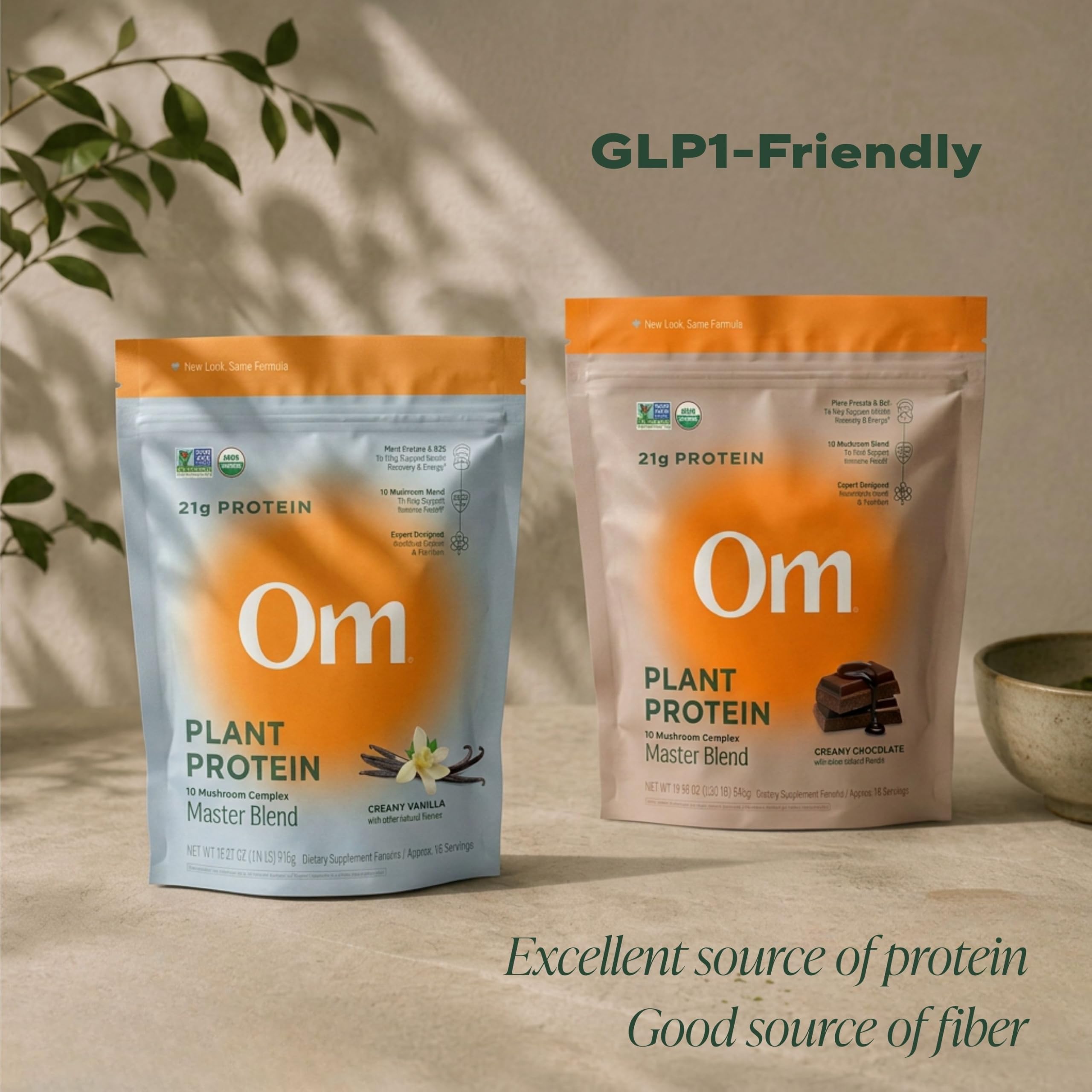 OM MUSHROOM SUPERFOOD conjunto de hongos orgánicos que ilustra origen y variedad