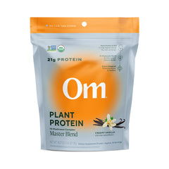OM MUSHROOM SUPERFOOD envase frontal mostrando información clave y conveniencia