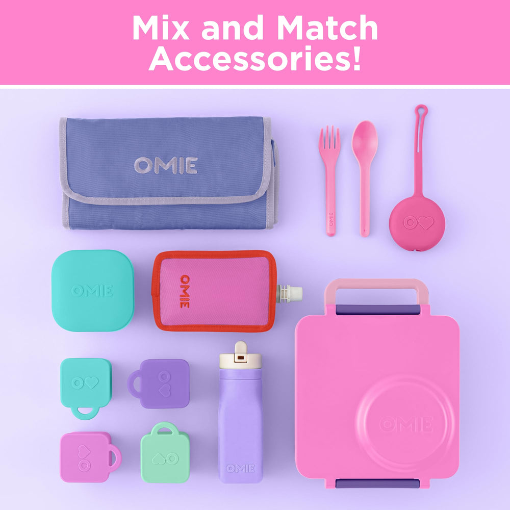 Omie OmieBox Unicorn Pink disassembled parts laid out for washing and replacement convenience
