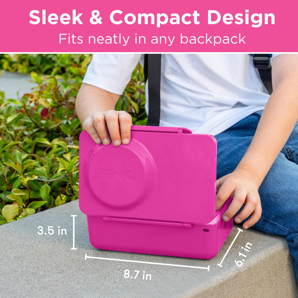 Omie OmieBox UP top-down layout showing separated compartments for food variety