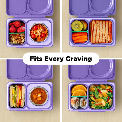 Omie OmieBox UP in school-lunch setting showing practical everyday use benefit