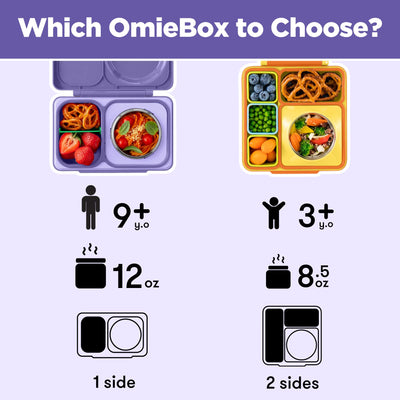 Omie OmieBox UP stainless steel interior showing durable 18/8 construction benefit