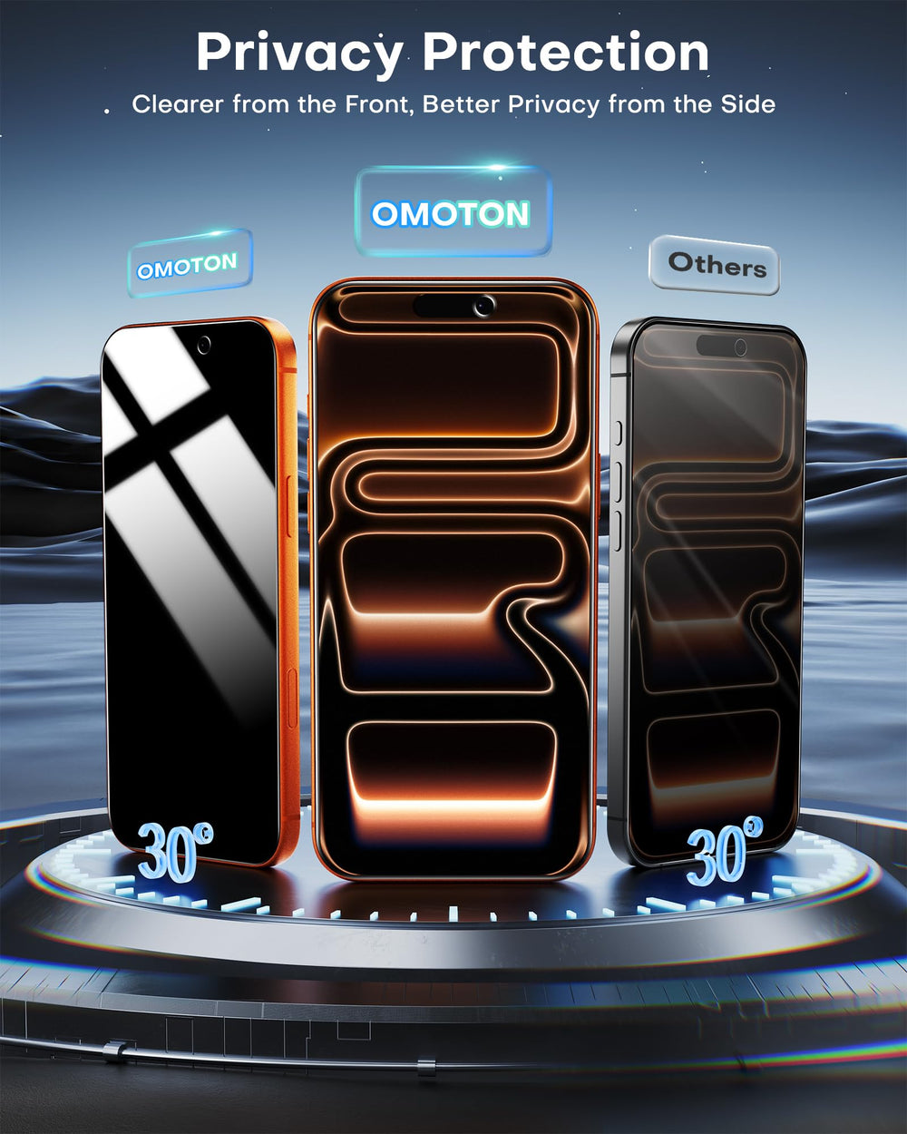 OMOTON superficie con recubrimiento oleofóbico que reduce huellas