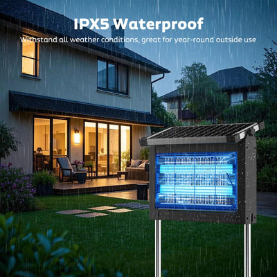 OnBeam hanging over outdoor table providing insect-free comfort