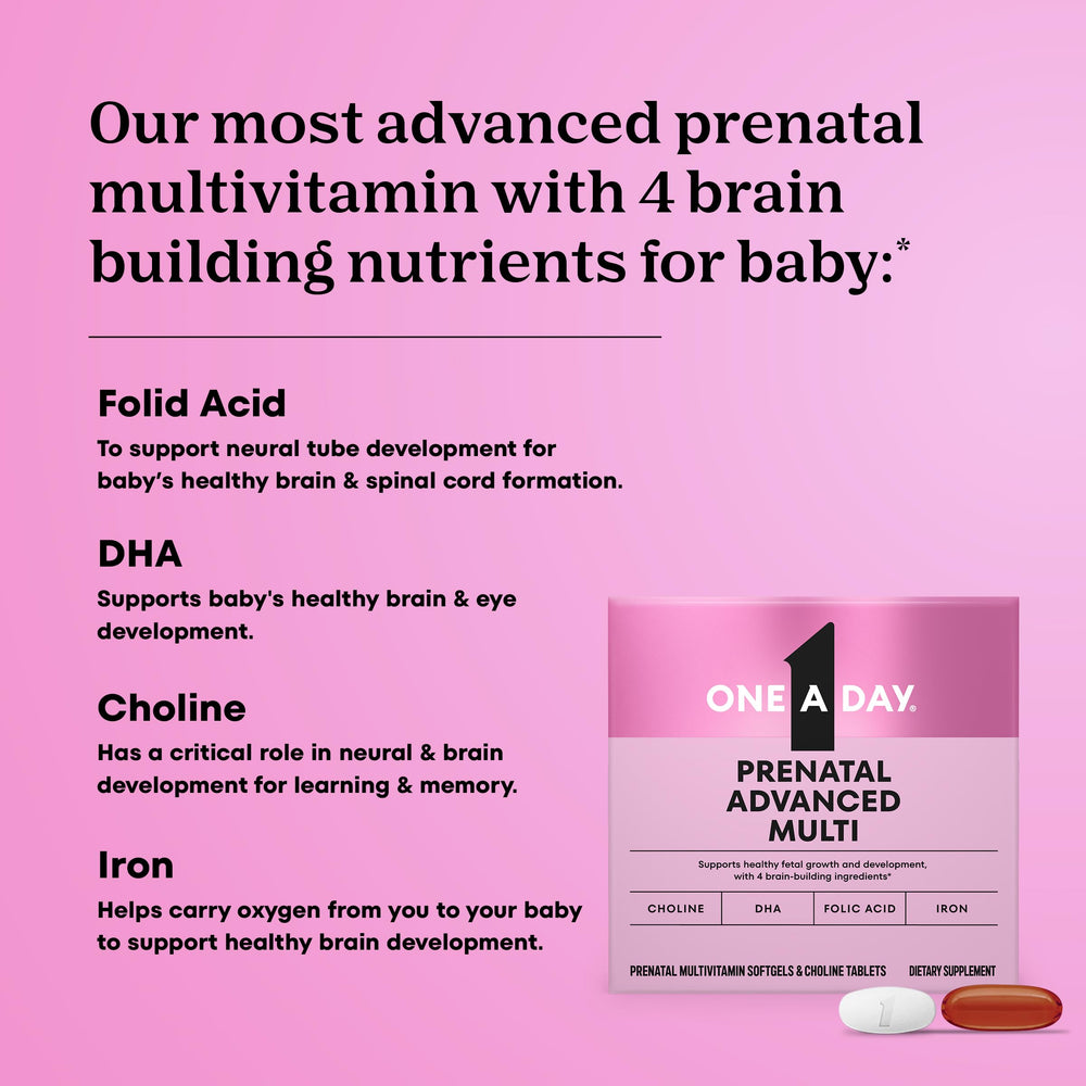 ONE A DAY softgel and tablet side-by-side showing combined nutrient delivery benefit
