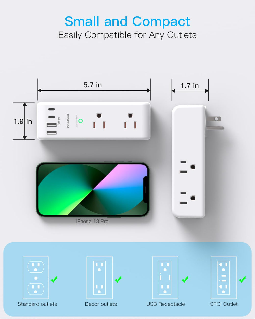 One Beat in a home desk setup charging laptop and phone to show everyday use