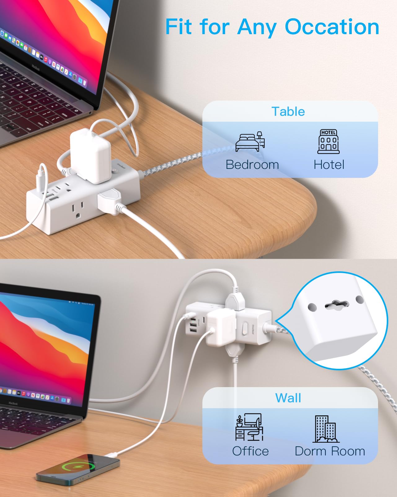 One Beat etiqueta con certificaciones ETL FCC RoHS, garantiza seguridad eléctrica