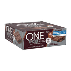 ONE Hershey's vista frontal del paquete, opción proteica y portable
