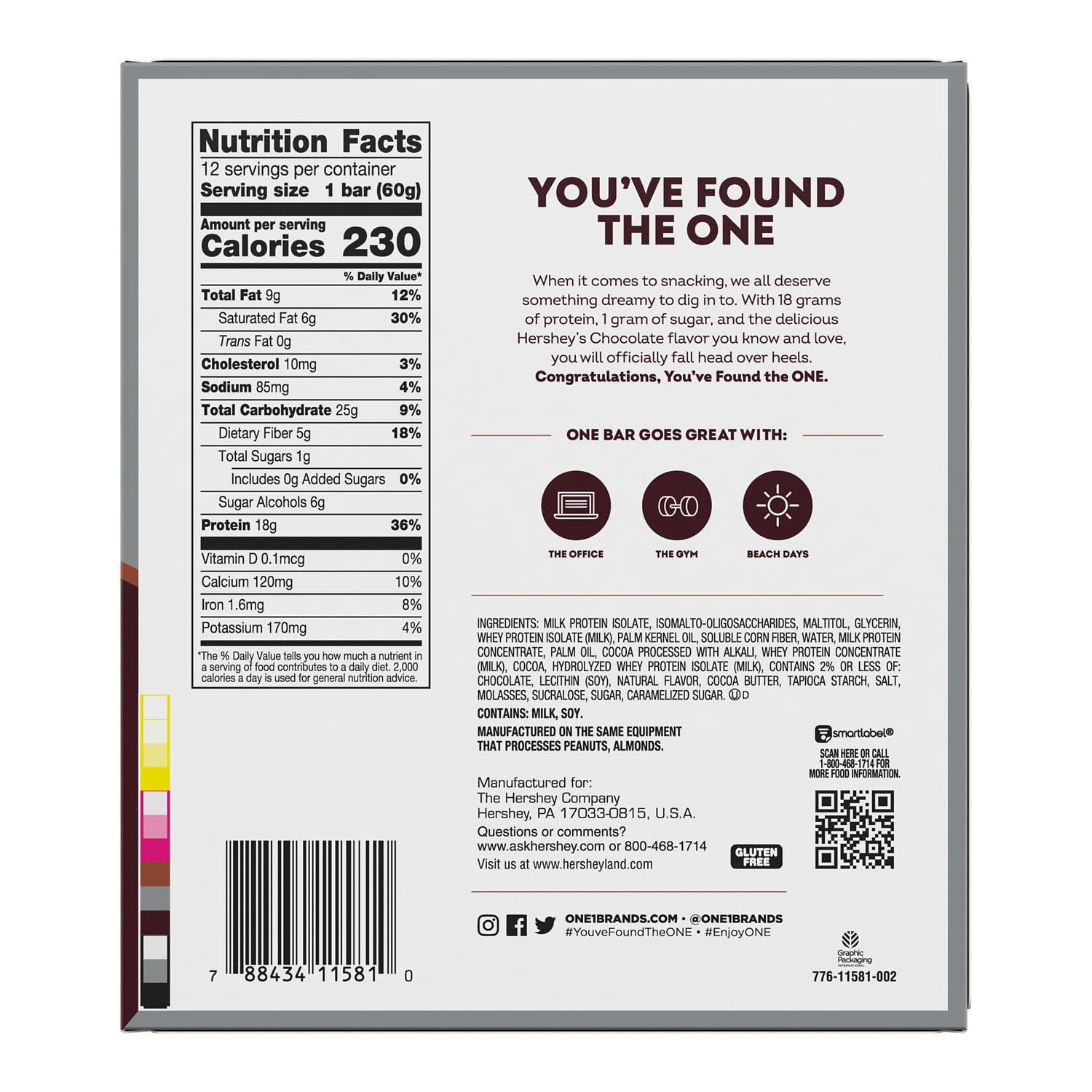 ONE Hershey's personas disfrutando la barra como snack nutritivo