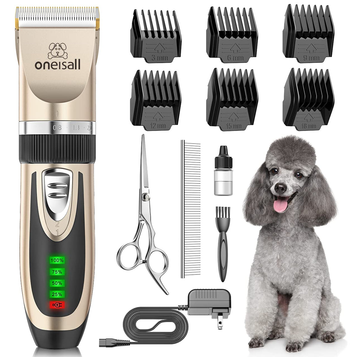 oneisall cortapelos frontal mostrando diseño ergonómico y control cómodo