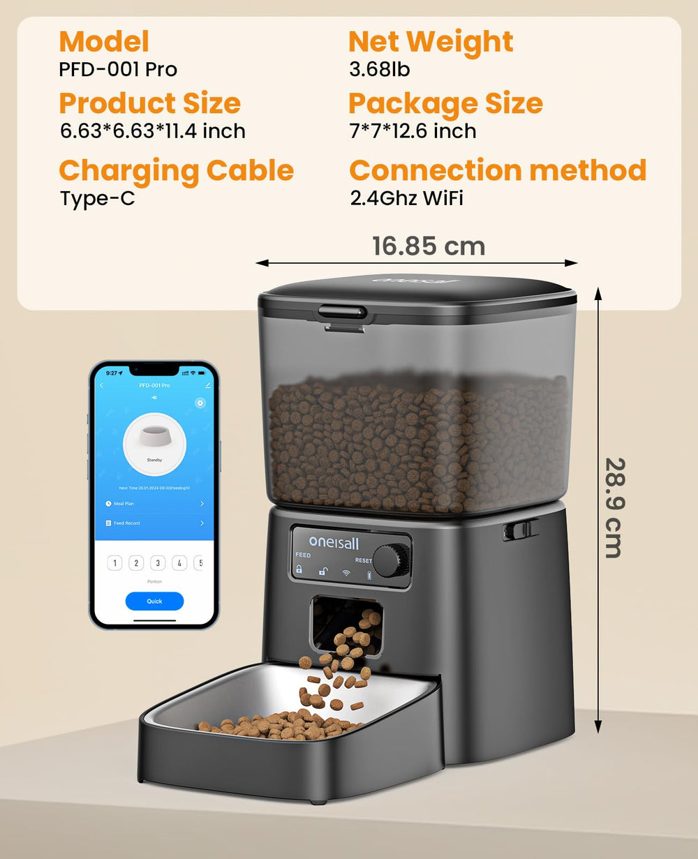 oneisall hopper filled with dry food illustrating 15 cup capacity