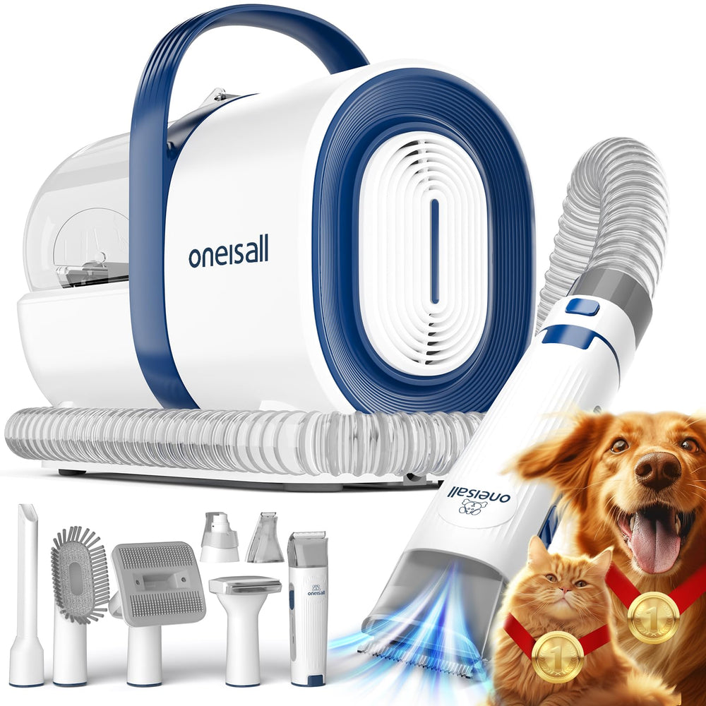 oneisall front view of full grooming kit shows organized tools and clean storage