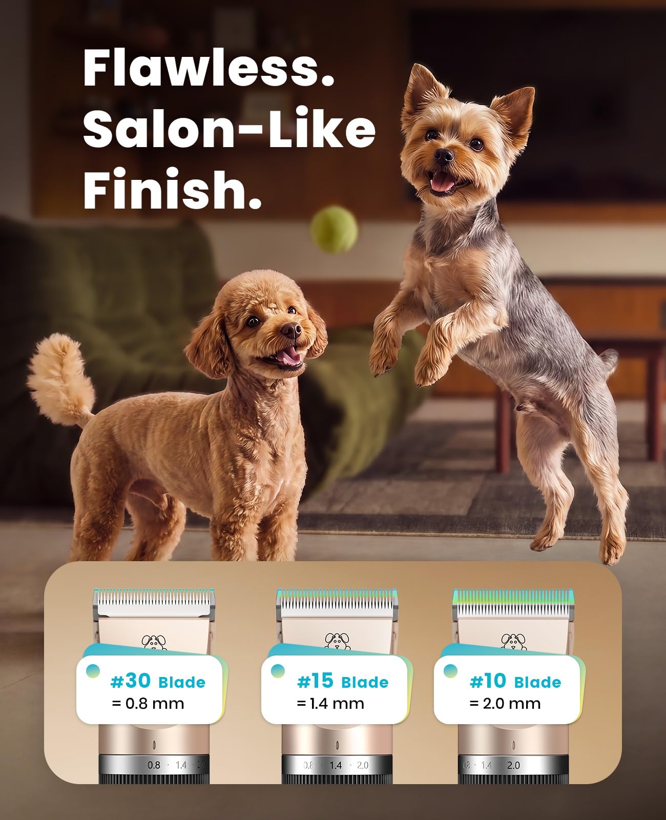 oneisall kit completo con guías, tijeras y cepillo para grooming en casa