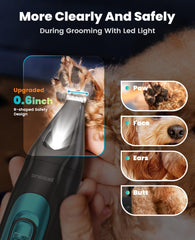 oneisall luz LED encendida mientras se recortan almohadillas, mejora visibilidad