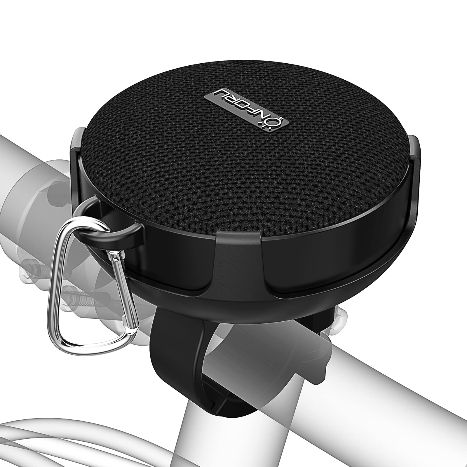 Onforu vista frontal del altavoz mostrando diseño compacto y presencia de marca