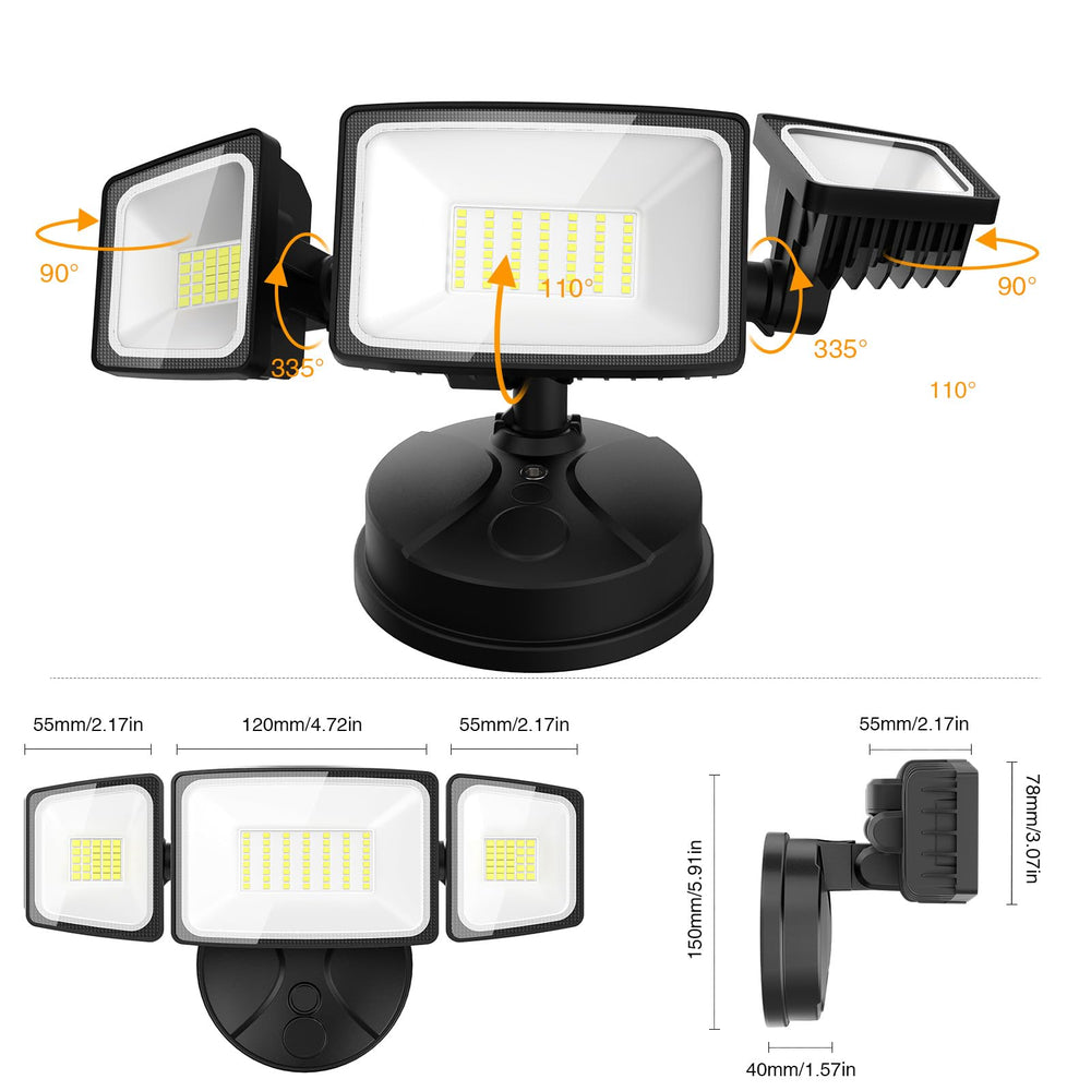 Onforu iluminación de fachada nocturna mejorando seguridad visual