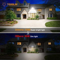 Onforu luz iluminando jardín con alta visibilidad y ahorro
