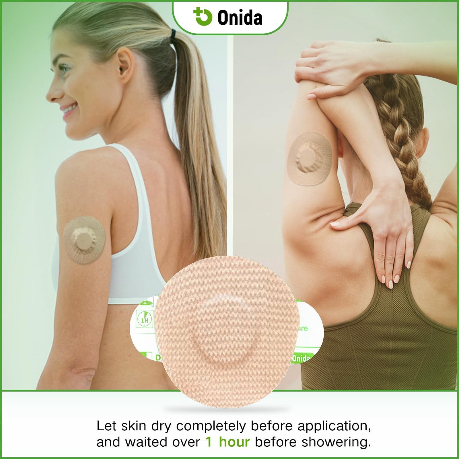 Onida Dexcom G7 borde adhesivo reforzado, sujeción prolongada