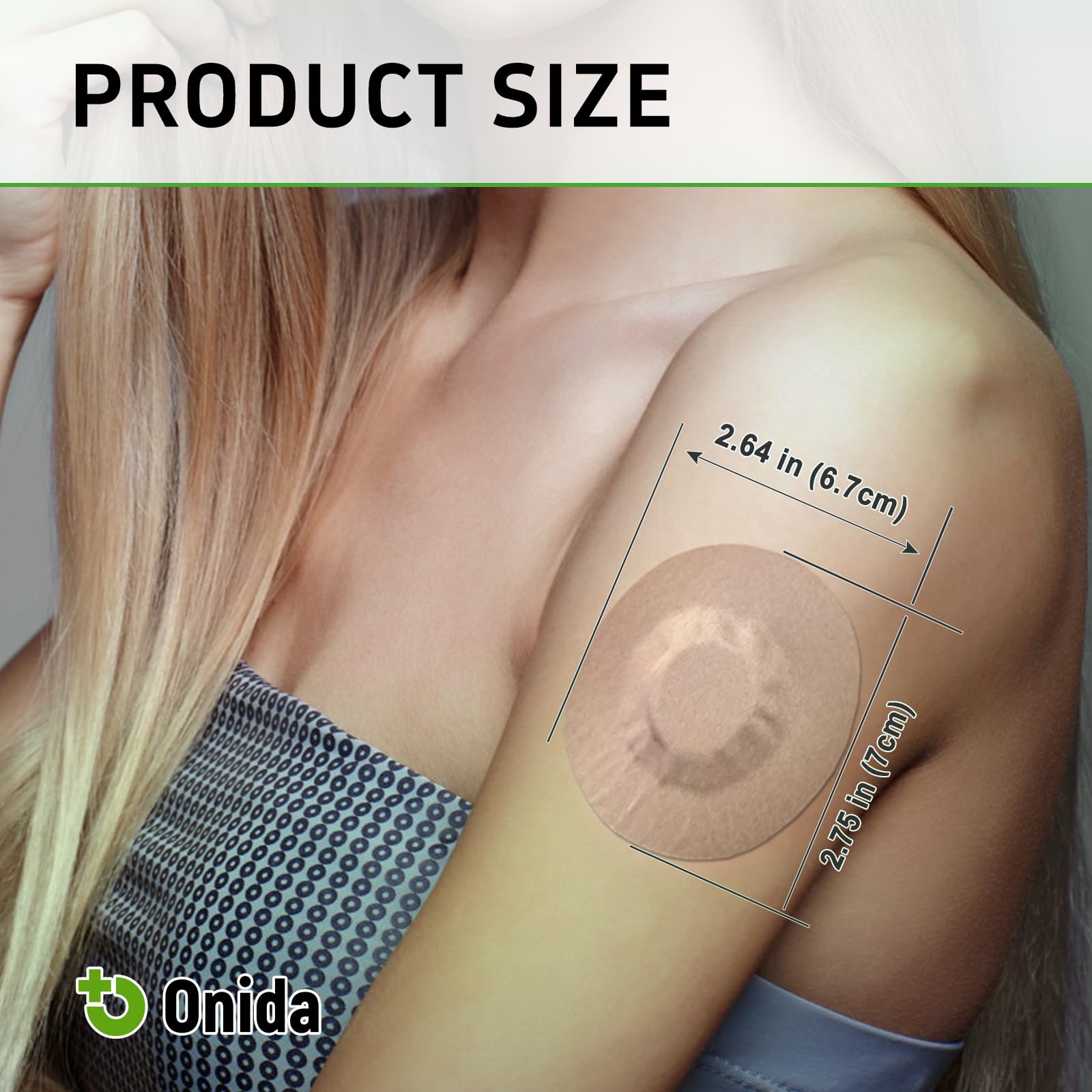 Onida Dexcom G7 textura de tejido transpirable que evita humedad