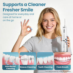 Onlyone en uso limpiando alrededor de brackets con efecto protector