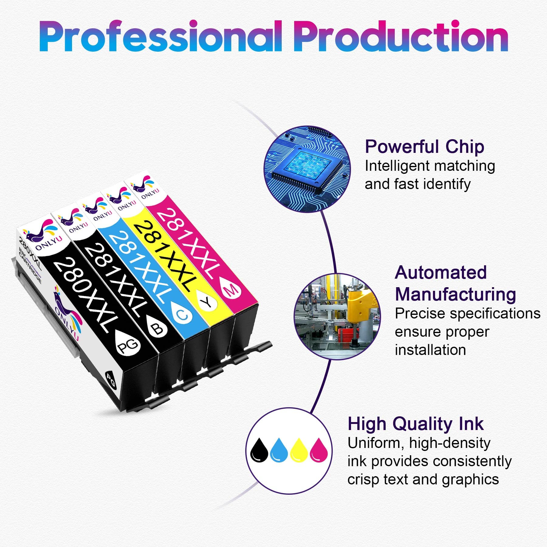 ONLYU pack en escritorio de oficina imprimiendo fotos y documentos, aspecto profesional