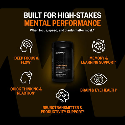 ONNIT Black Label back label ingredients and usage information for trust