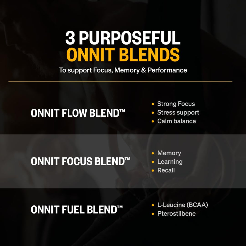ONNIT Alpha Brain capsules spread on table to show pill color and quality