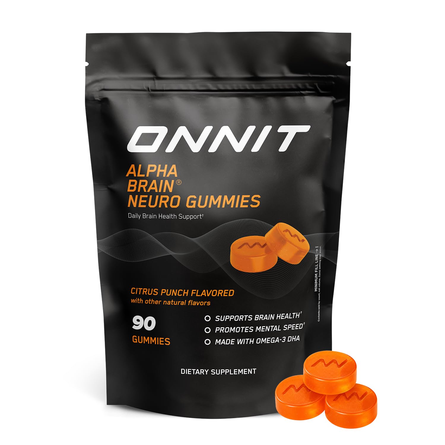ONNIT gominolas frontal envase mostrando facilidad de uso