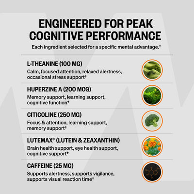 ONNIT citicoline and lion's mane display showing key natural ingredients