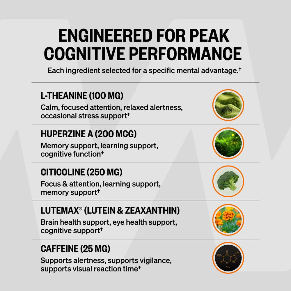 ONNIT citicoline and lion's mane display showing key natural ingredients