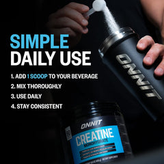 ONNIT batido mezclado con creatina sin sabor listo para consumo post-entreno práctico