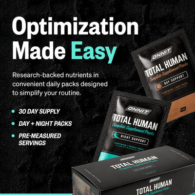 ONNIT mujer tomando Day Pack por la mañana, ventaja de energía y enfoque