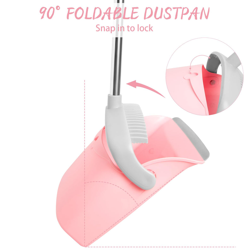 OOOFLOWER mango extensible ajustable para barrer sin agacharse cómodamente
