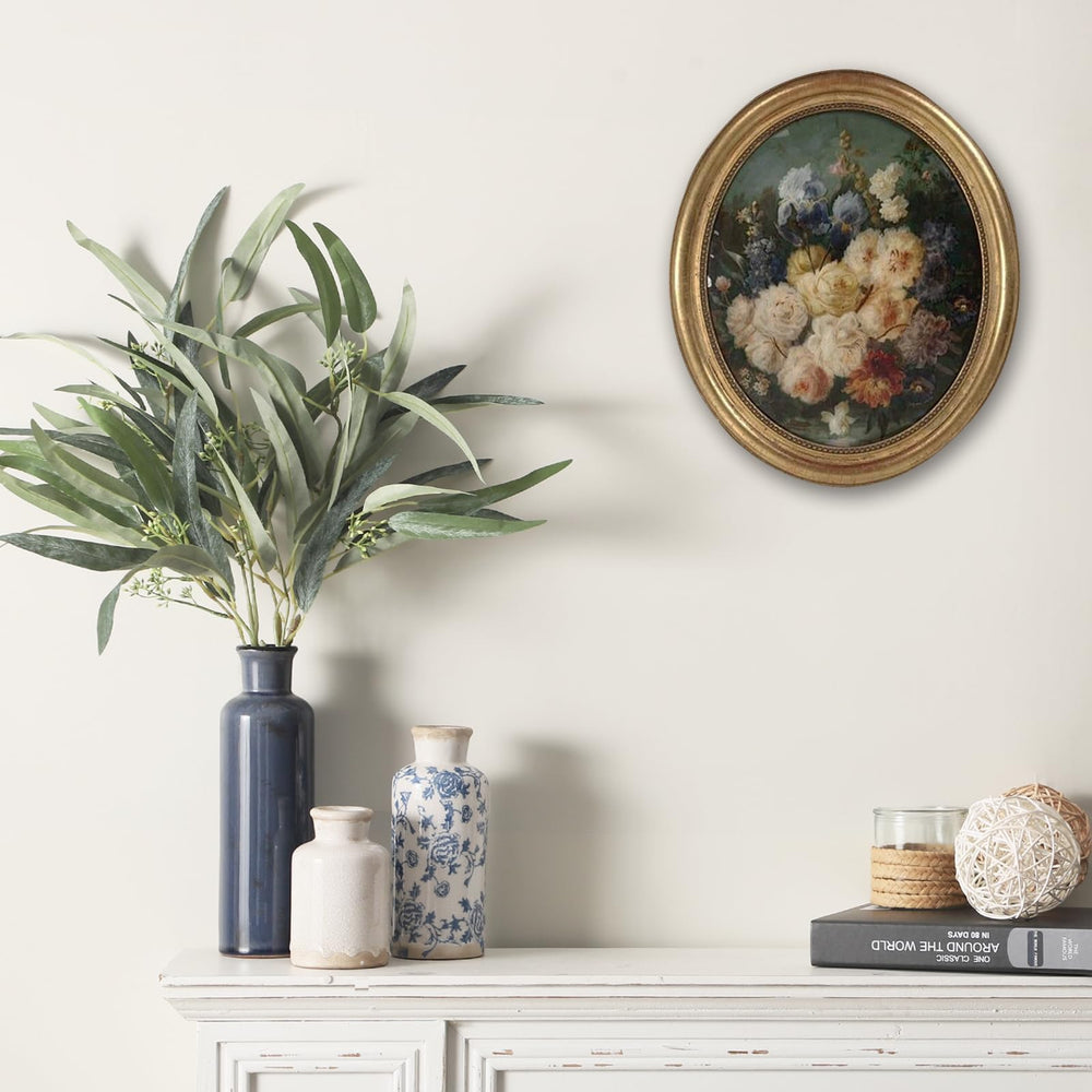 ooit patrón azul y blanco chinoiserie, combina con paletas neutras
