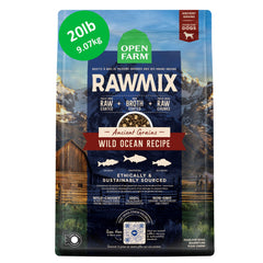Open Farm frente del paquete 20 lb mostrando la marca y beneficios visibles
